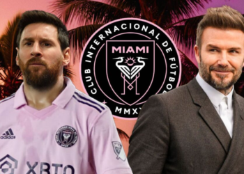 تصویری باورنکردنی از لیز خوردن دیوید بکهام در مراسم معارفه مسی